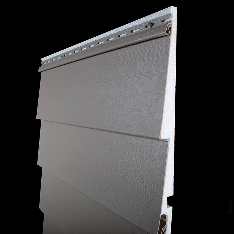 Beige insulated vinyl siding foam backed siding from progressive foam technologies